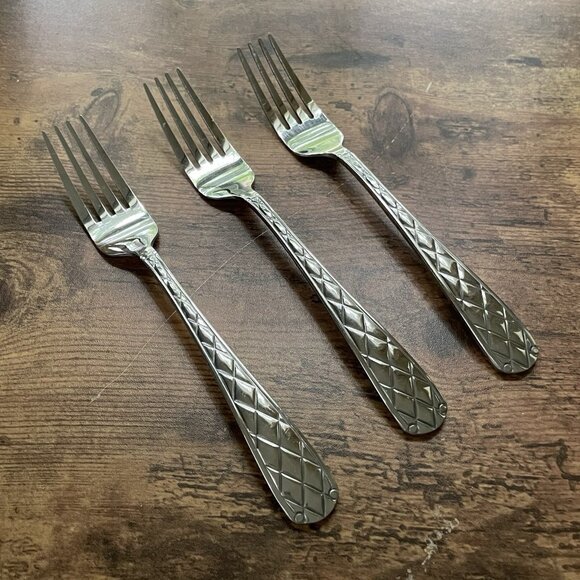 Bombay Casabella Dinner Fork Set of 3 Stainless Steel 8" Replacement Flatware - Picture 1 of 5